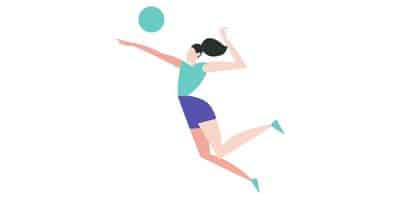 volleyball player spiking icon